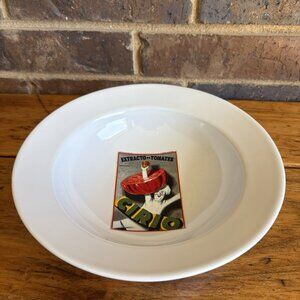Pottery Barn Italian pasta bowl  Vintage Posters 9 5/8” Extracto De Tomates